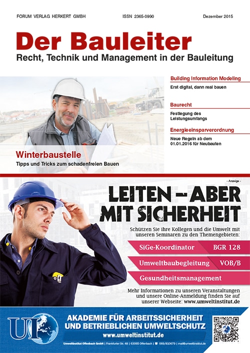 Ausgabe Dezember 2015 Winterbaustelle