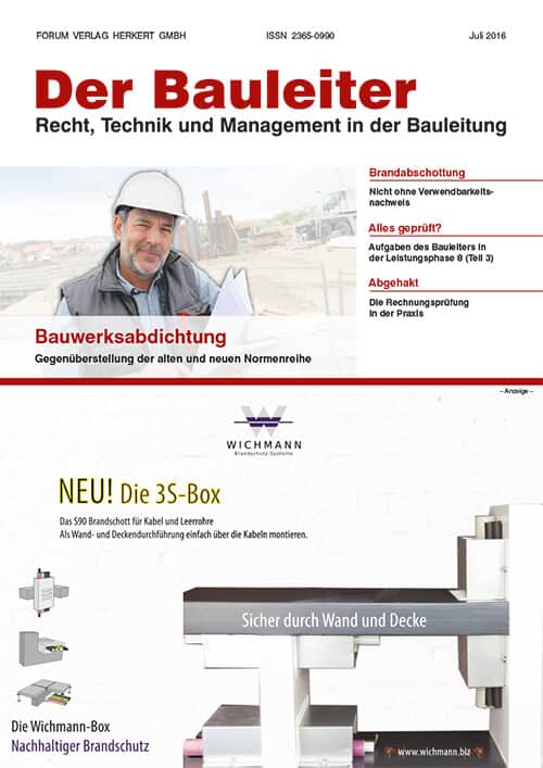 Ausgabe Juli 2016 Bauwerksabdichtung