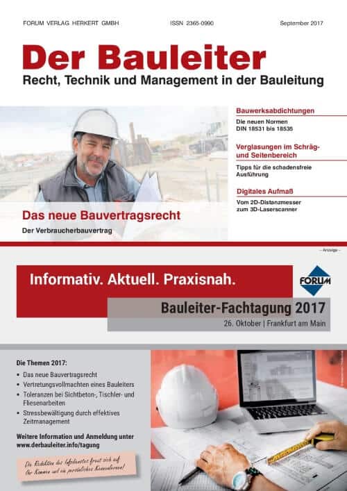 Ausgabe September 2017 Bauvertragsrecht