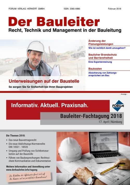 Ausgabe Februar 2018 Unterweisungen Baustelle