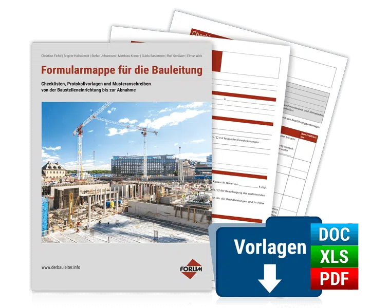 Formularmappe für die Bauleitung