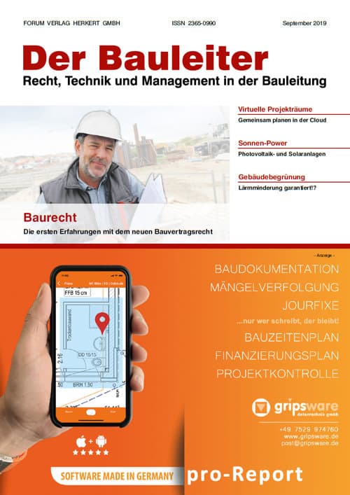 Ausgabe September 2019 Baurecht