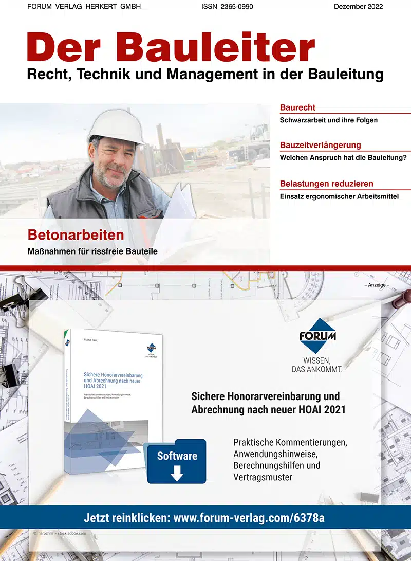 Ausgabe Dezember 2022 Betonarbeiten