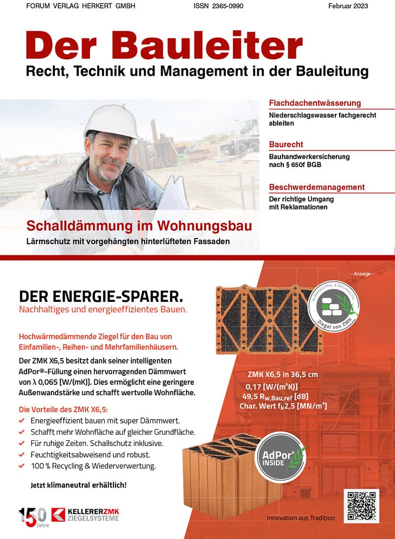 Ausgabe Februar 2023 Schalldämmung im Wohnungsbau