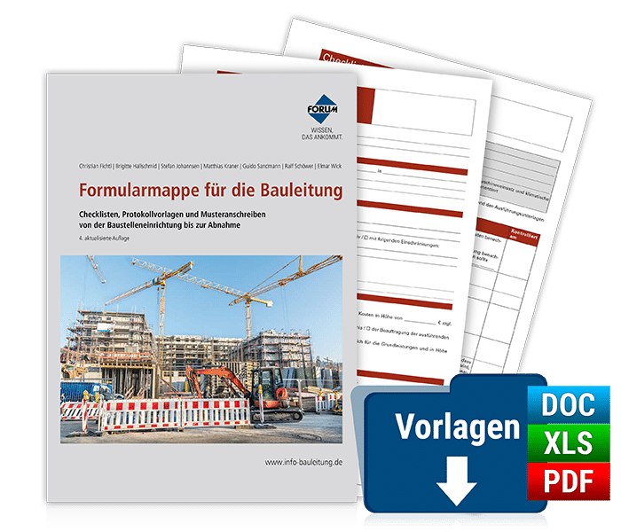 Formularmappe für die Bauleitung