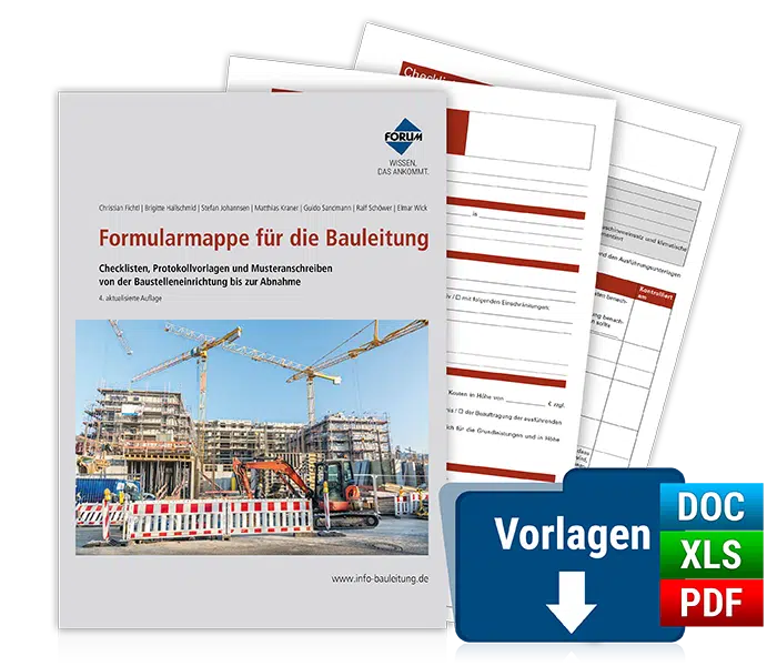 Formularmappe für die Bauleitung